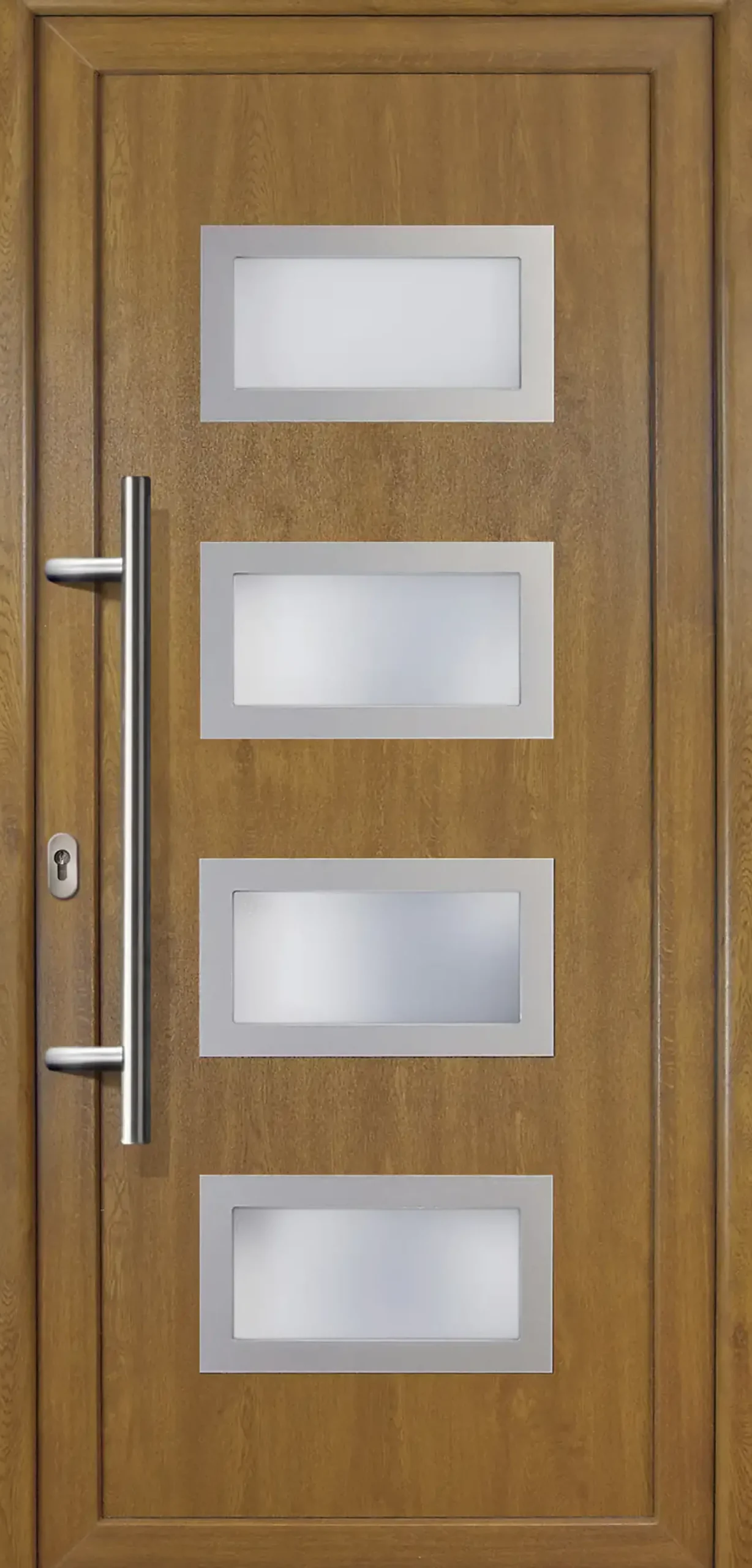 Meeth Haustür Signum PVC Exclusiv PVC Modell 92 108 x 208 cm, DIN links, Golden Oak