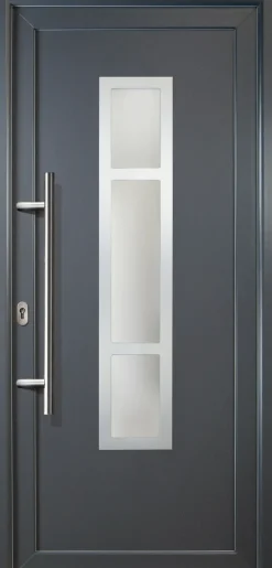 Meeth Haustür Signum PVC Modell 87 108 x 200 cm, DIN links, weiß/titan