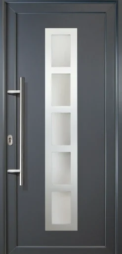 Meeth Haustür Signum PVC Modell 51 108 x 200 cm, DIN links, weiß/titan