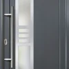 Meeth Haustür Signum PVC Modell 53 98 x 208 cm, DIN links, weiß/titan