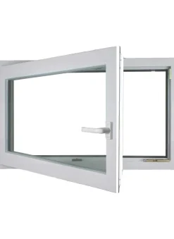 Meeth Kellerfenster 80 x 40 cm DIN links 1 Flügelig Dreh-Kipp weiß