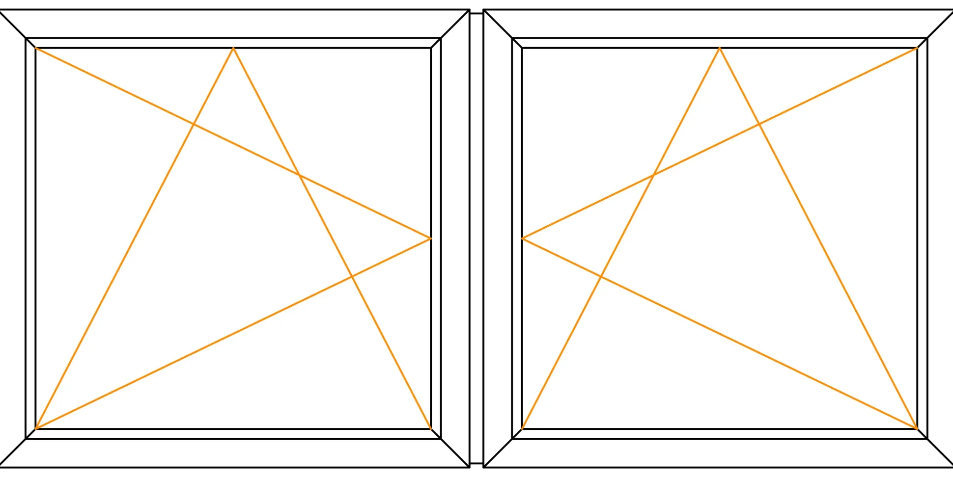 Meeth Kunststofffenster 140 x 60 cm 2-flg. Dreh-Kipp/Dreh-Kipp rechts weiß