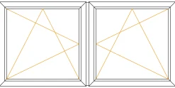 Meeth Kunststofffenster 140 x 90 cm 2-flg. Dreh-Kipp/Dreh-Kipp weiß