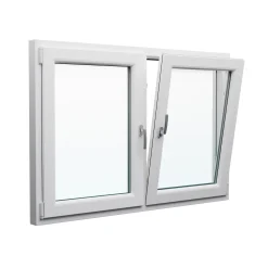 Meeth Kunststofffenster 145 x 105 cm 2-flg. Dreh-Kipp/Dreh-Kipp weiß