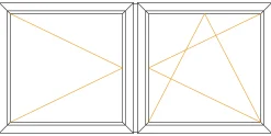 Meeth Kunststofffenster 145 x 95 cm 2-flg. Dreh/Dreh-Kipp Stulppfosten weiß