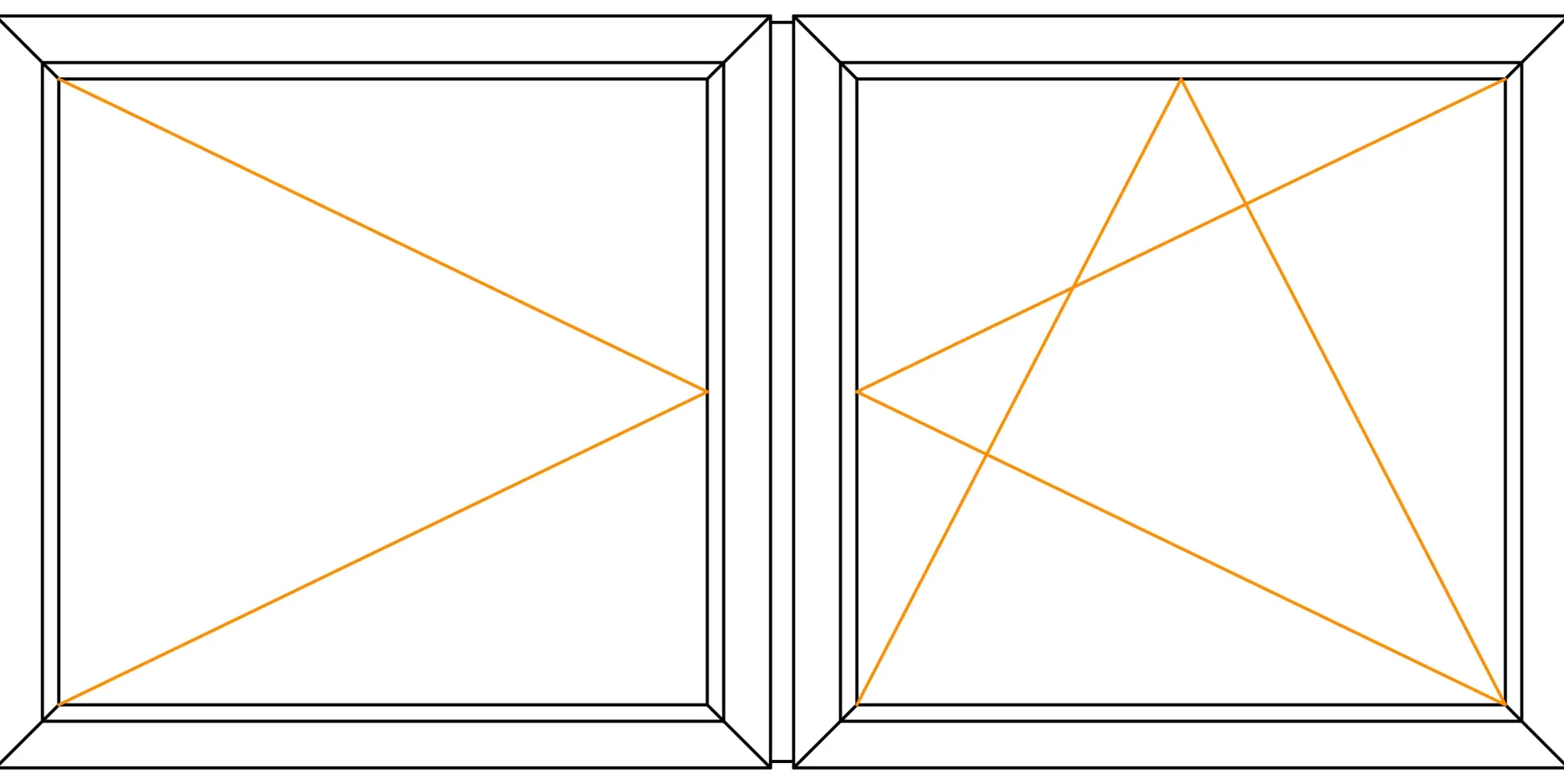 Meeth Kunststofffenster 130 x 130 cm 2-flg. Dreh/Dreh-Kipp Stulppfosten weiß