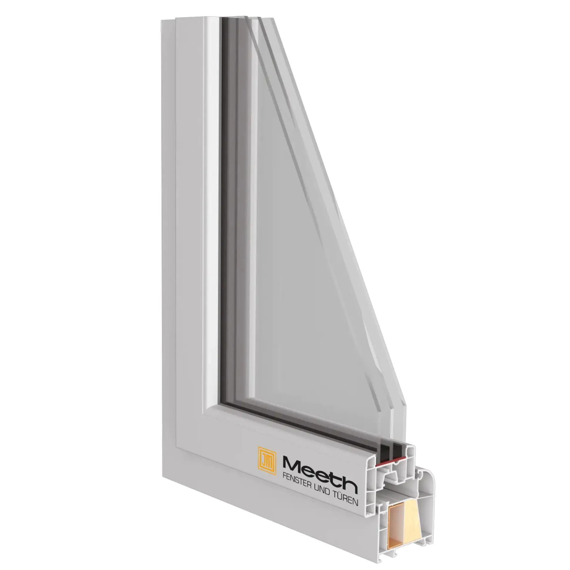 Meeth Kunststofffenster 145 x 145 cm 2-flg. Dreh-Kipp/Dreh-Kipp weiß