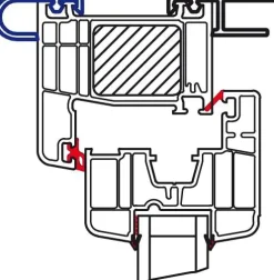 Meeth Rollladenablaufprofil weiß, 220 cm