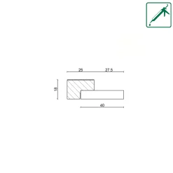 Neuhofer Abschlussleiste für Akustikpaneele 275 x 5,3 x 1,8 cm eiche Dekor