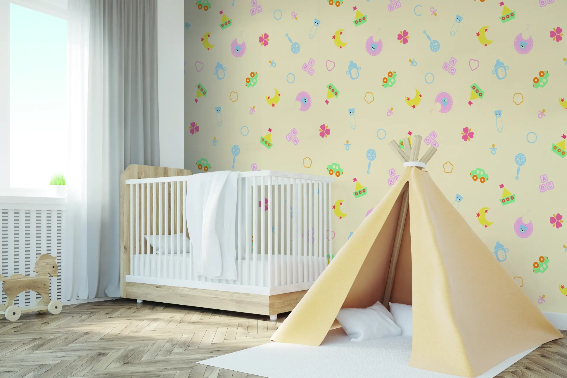 Neuhofer Akustikpaneel Babywall 240 x 56 x 0,8 cm