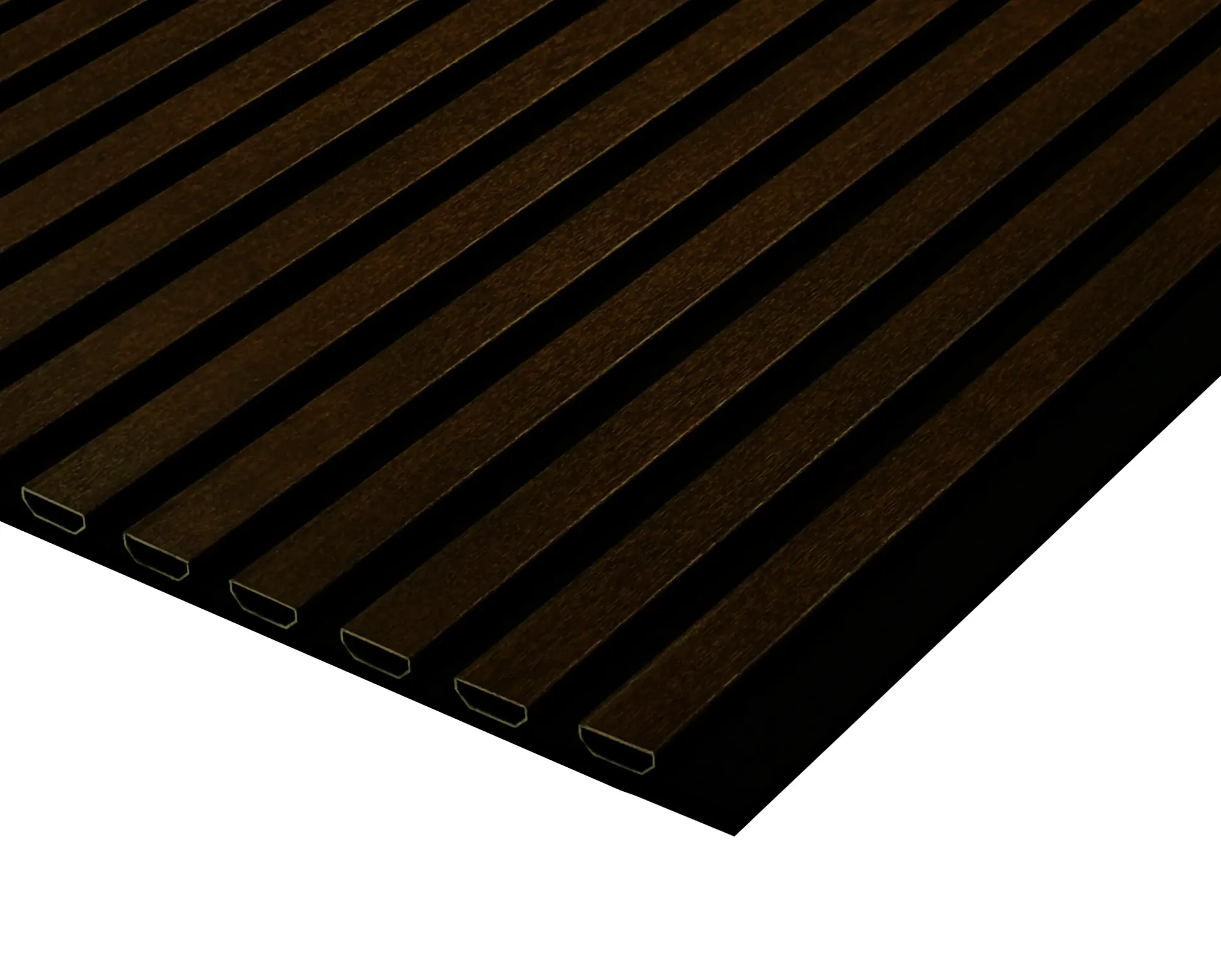 Neuhofer Akustikpaneel Eiche foliert 240 x 56,5 x 1,7 cm braun medium