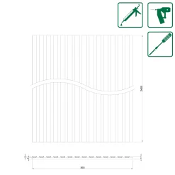 Neuhofer Akustikpaneel Eiche foliert 240 x 56,5 x 1,7 cm braun rustikal