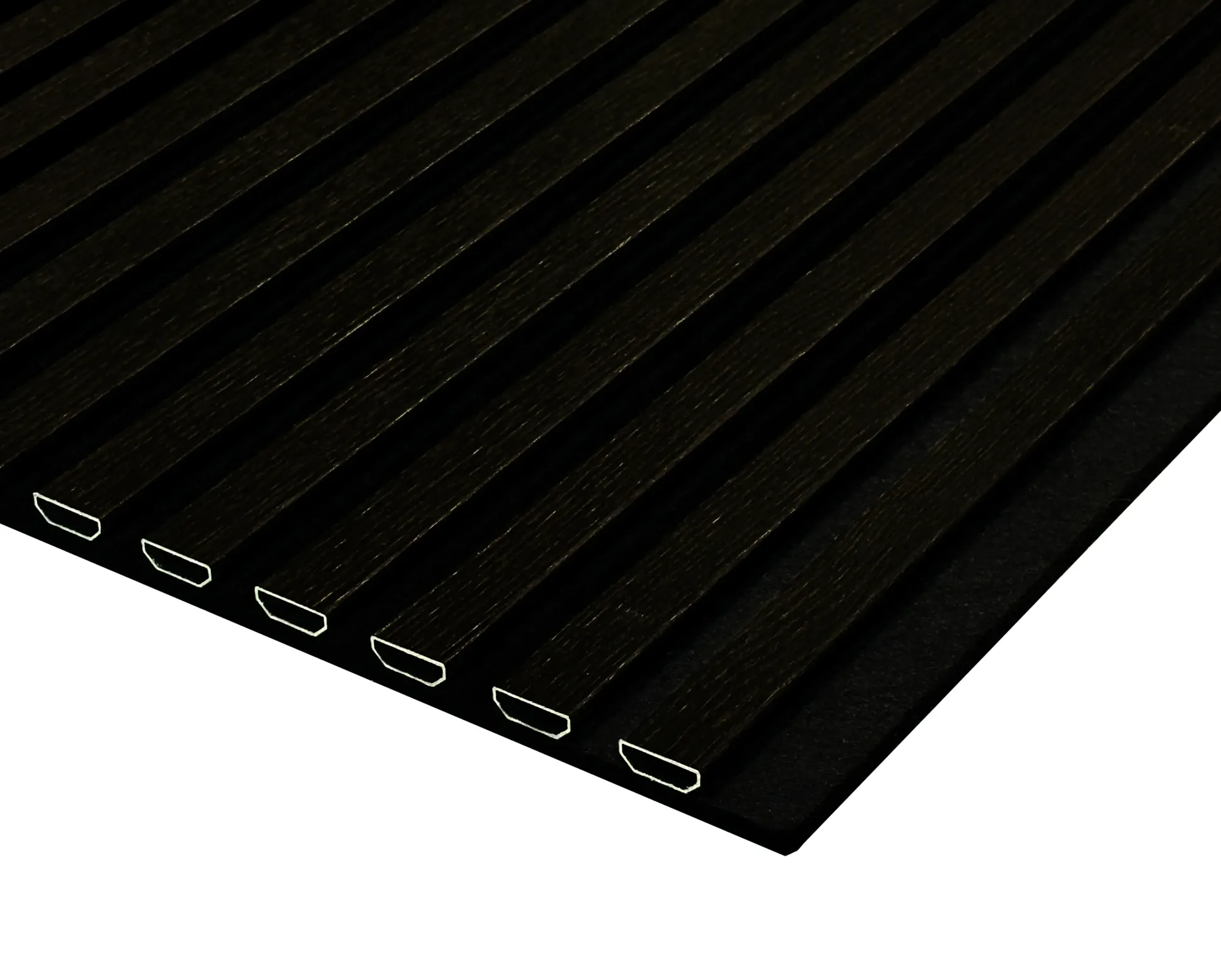 Neuhofer Akustikpaneel Eiche foliert 240 x 56,5 x 1,7 cm braun dunkel