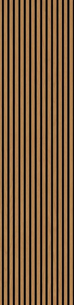 Neuhofer Akustikpaneel Holz Eiche foliert 267 x 57 x 1,9 cm braun