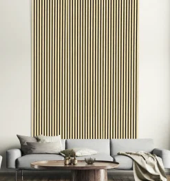 Neuhofer Akustikpaneele Echtholz Esche 119,5 x 57,25 x 1,9 cm hellbraun
