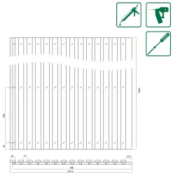Neuhofer Akustikpaneele Fichte massiv 240 x 57 x 1,8 cm