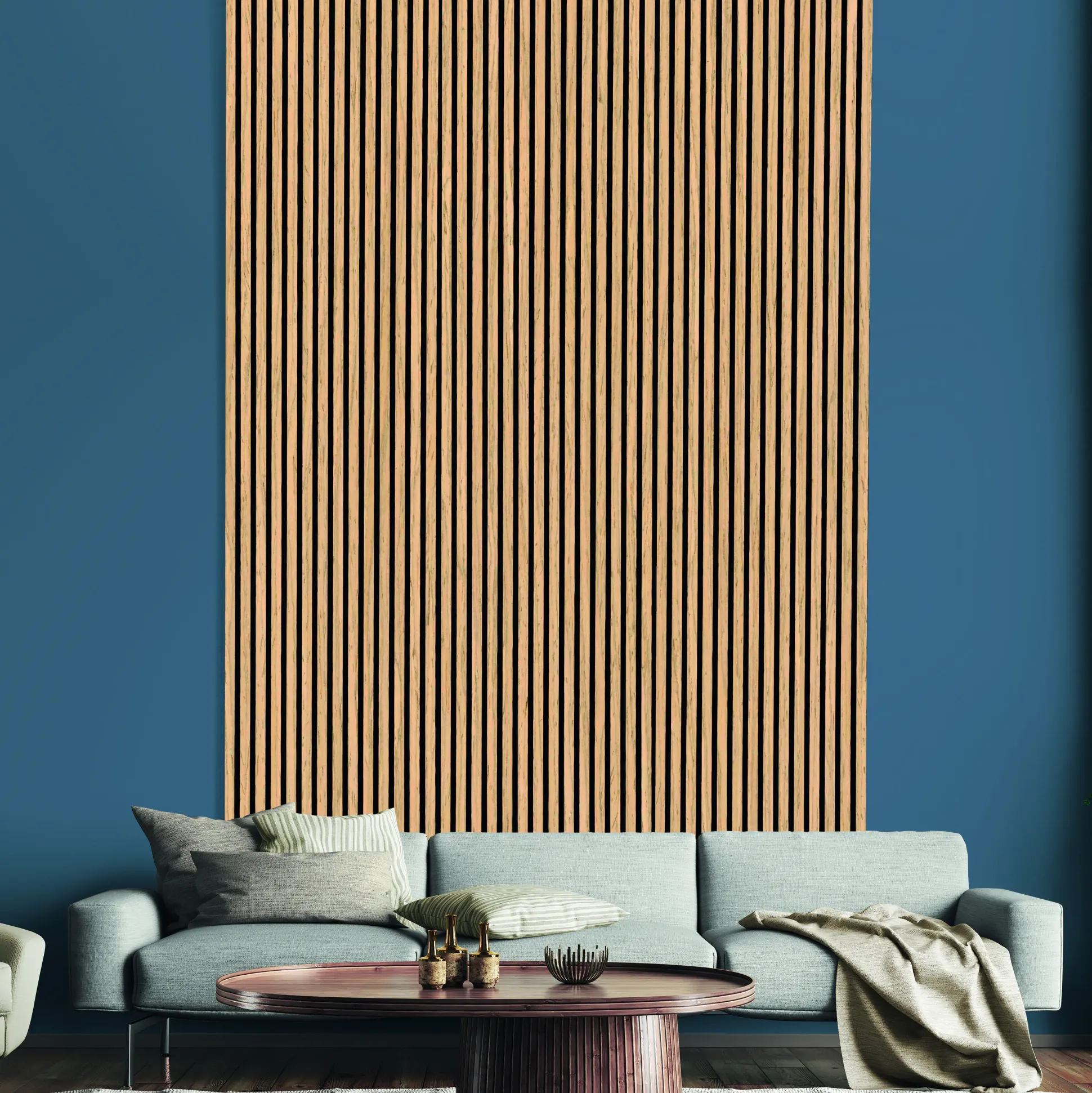 Neuhofer Akustikpaneele Holz Eiche furniert braun 267 x 57 x 1,9 cm