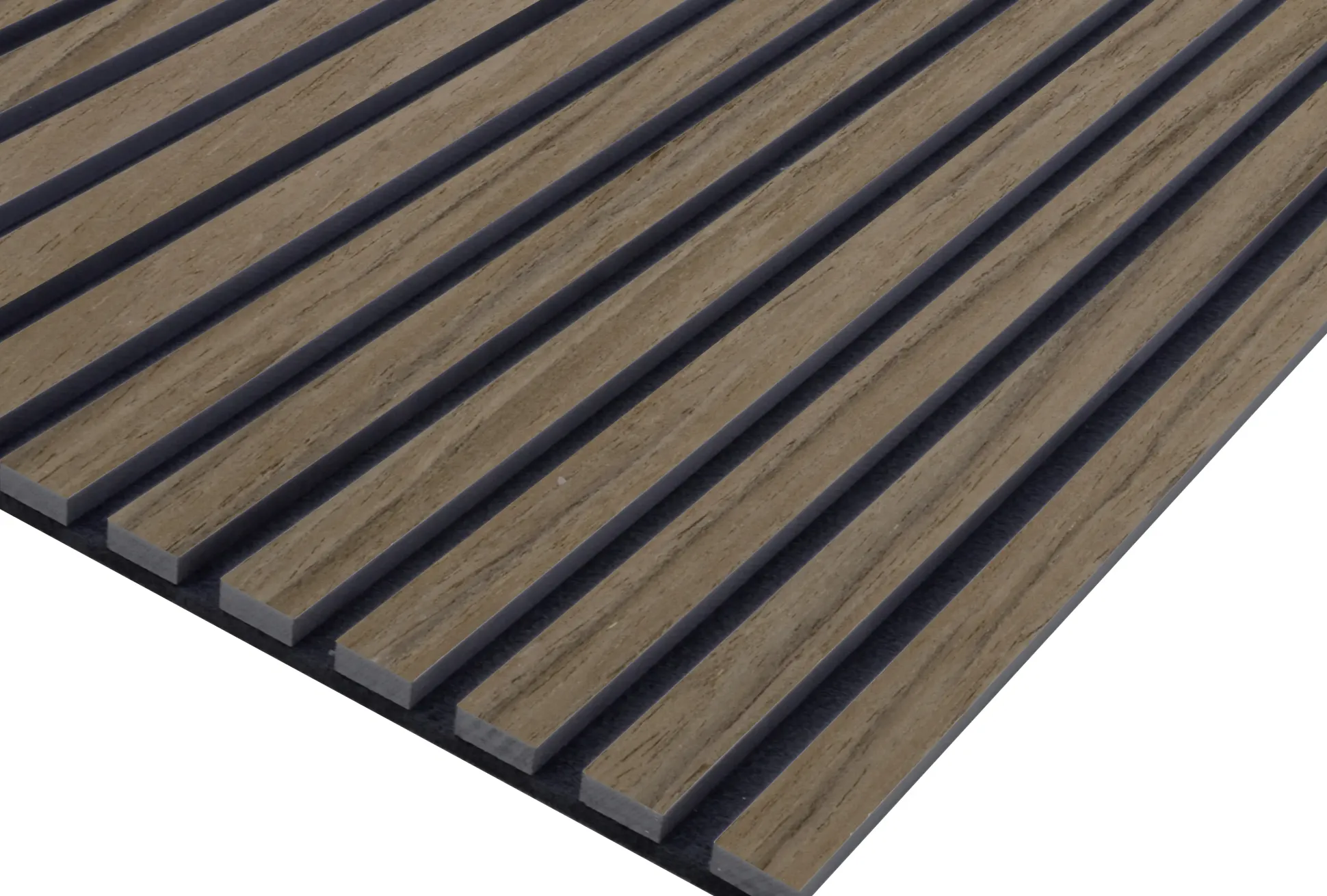 Neuhofer Akustikpaneele Holz furniert dunkelbraun 267 x 1,9 x 57 cm