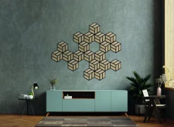 Neuhofer Akustikpaneele Hexago Eiche furniert 30 x 26 x 1,9 cm