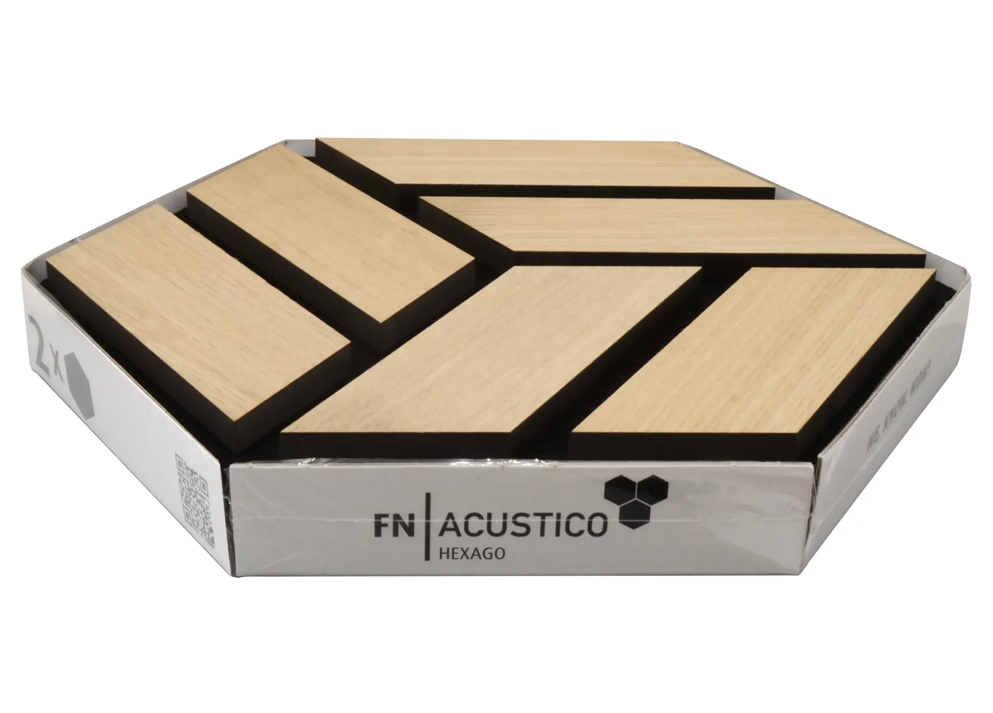 Neuhofer Akustikpaneele Hexago Eiche furniert 30 x 26 x 1,9 cm