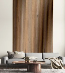 Neuhofer Akustikpaneele Holz foliert braun 267 x 1,9 x 57 cm
