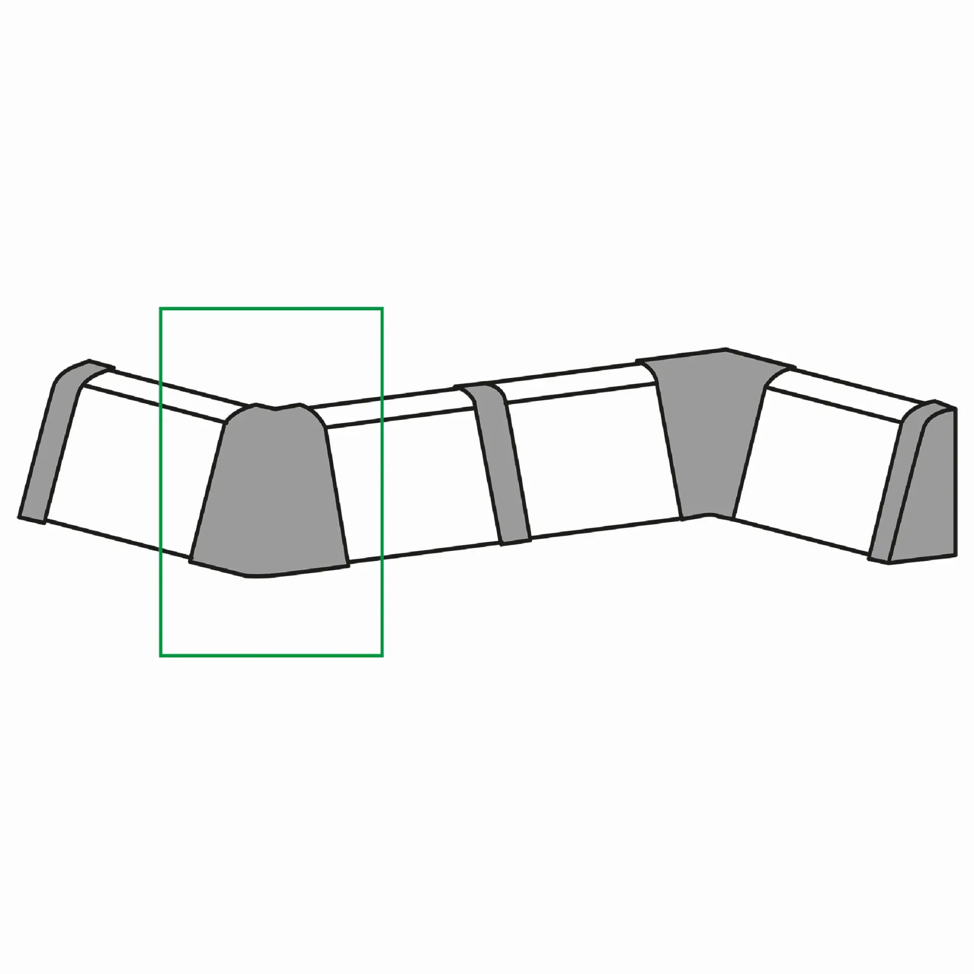 Neuhofer Außenecke 30 x 30 x 60 mm weiß