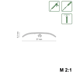 Neuhofer Übergangsprofil 90 cm, 37,5 x 5,5 mm