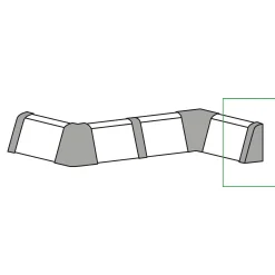 Neuhofer Endstücke für Fußleiste 6 x 1 x 2 cm weiß