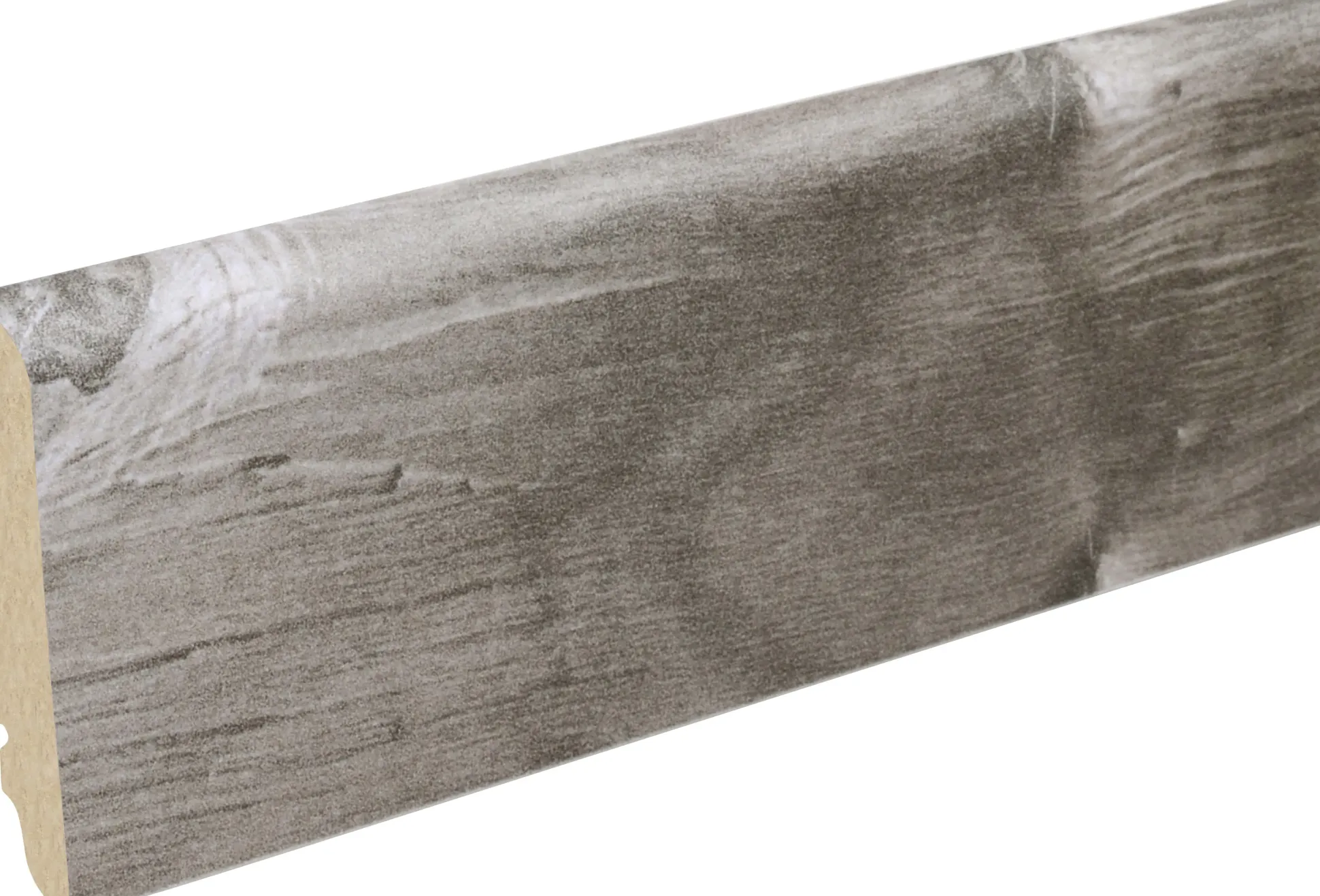 Neuhofer Fußleiste 240 cm 58 x 19 mm Spaltholz grau