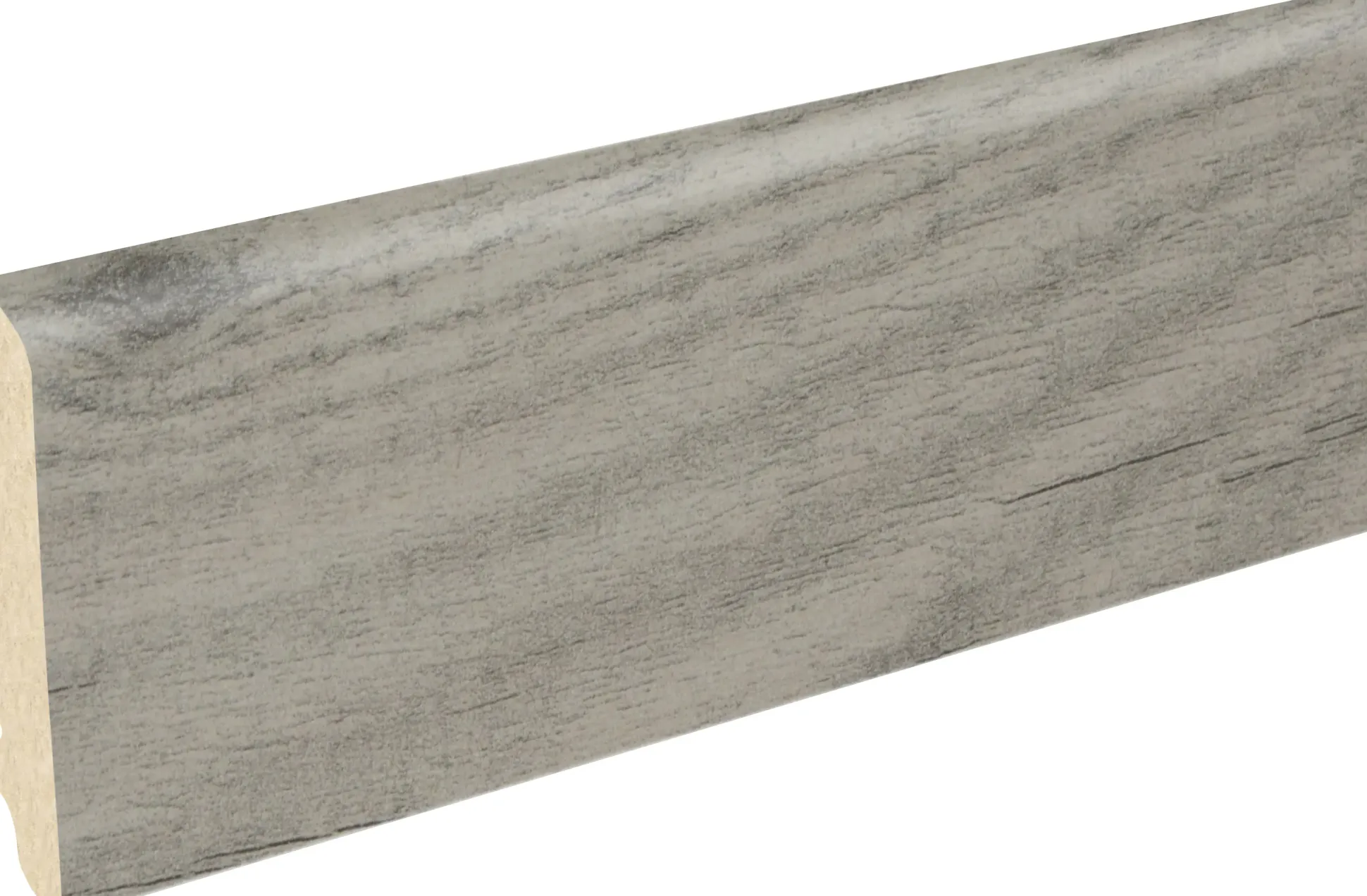 Neuhofer Fußleiste 240 cm 58 x 19 mm Seekiefer grau