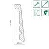 Neuhofer Fußleiste 240 cm x 92 x 24 mm weiß
