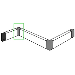 Neuhofer Innenecken für Rohrabdeckleiste 91 x 42 mm weiß