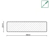 Neuhofer Lamelle Raumtrenner 267 x 8,8 cm anthrazit