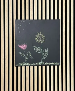 Neuhofer Letterboard für Akustikpaneele schwarz 45 x 44 x 2 cm