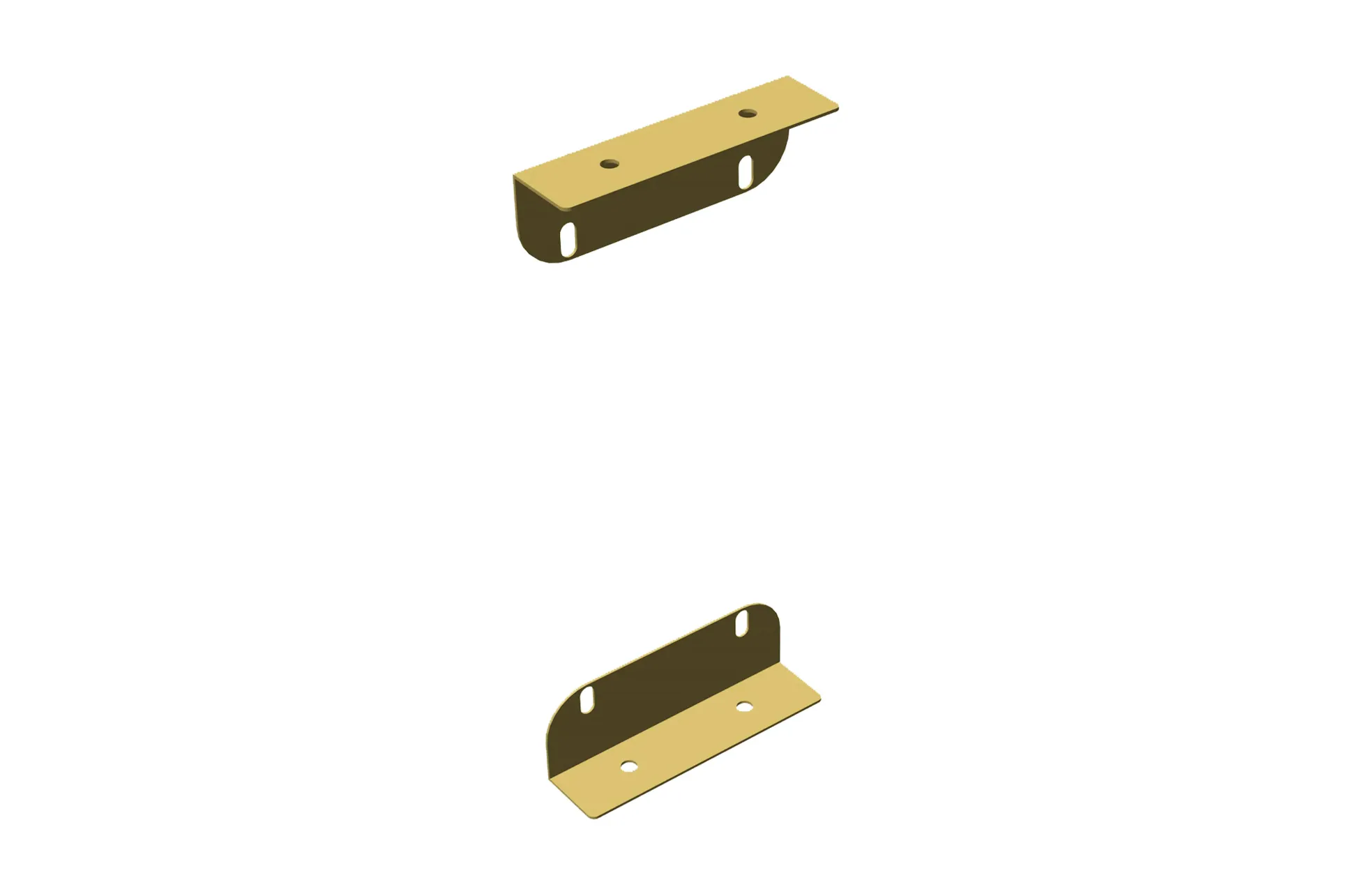 Neuhofer Metallwinkel für Raumtrenner 8,8 x 5,3 cm beige 6 Stück