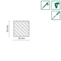 Neuhofer Quadratleiste 95 cm x 30 x 30 mm buche