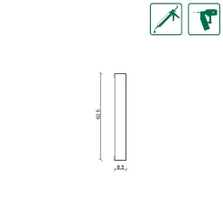 Neuhofer Wandleistenset Shaker Style 118 x 6,25 cm x 8,5 mm weiß
