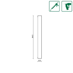 Neuhofer Wandleistenset Shaker Style 118 cm x 94,5 x 8,5 mm