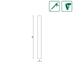 Neuhofer Wandleistenset Shaker Style 118 cm x 94 x 8 mm