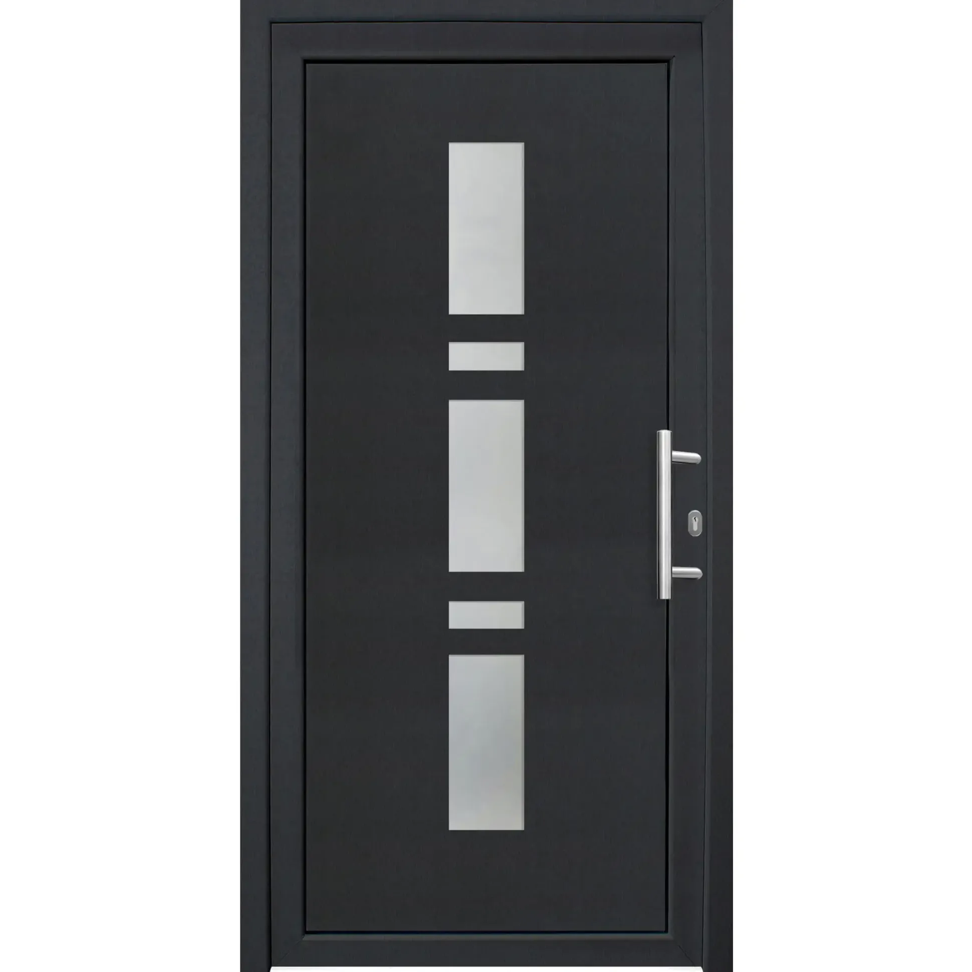 Panto Haustür Modell K017 DIN rechts weiß/anthrazit 110 x 210 cm