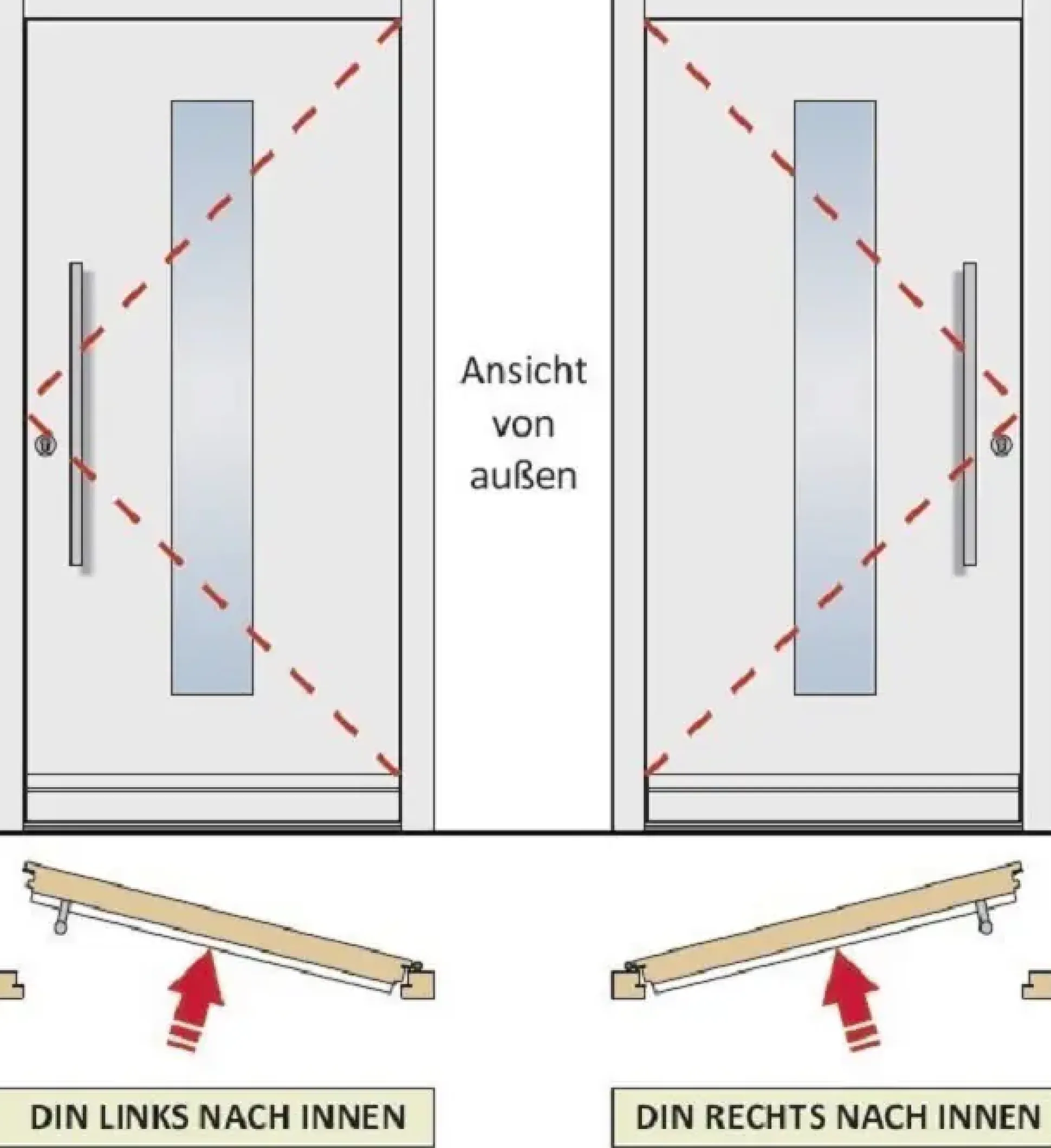 Panto Haustür Modell K014 DIN links weiß 110 x 210 cm