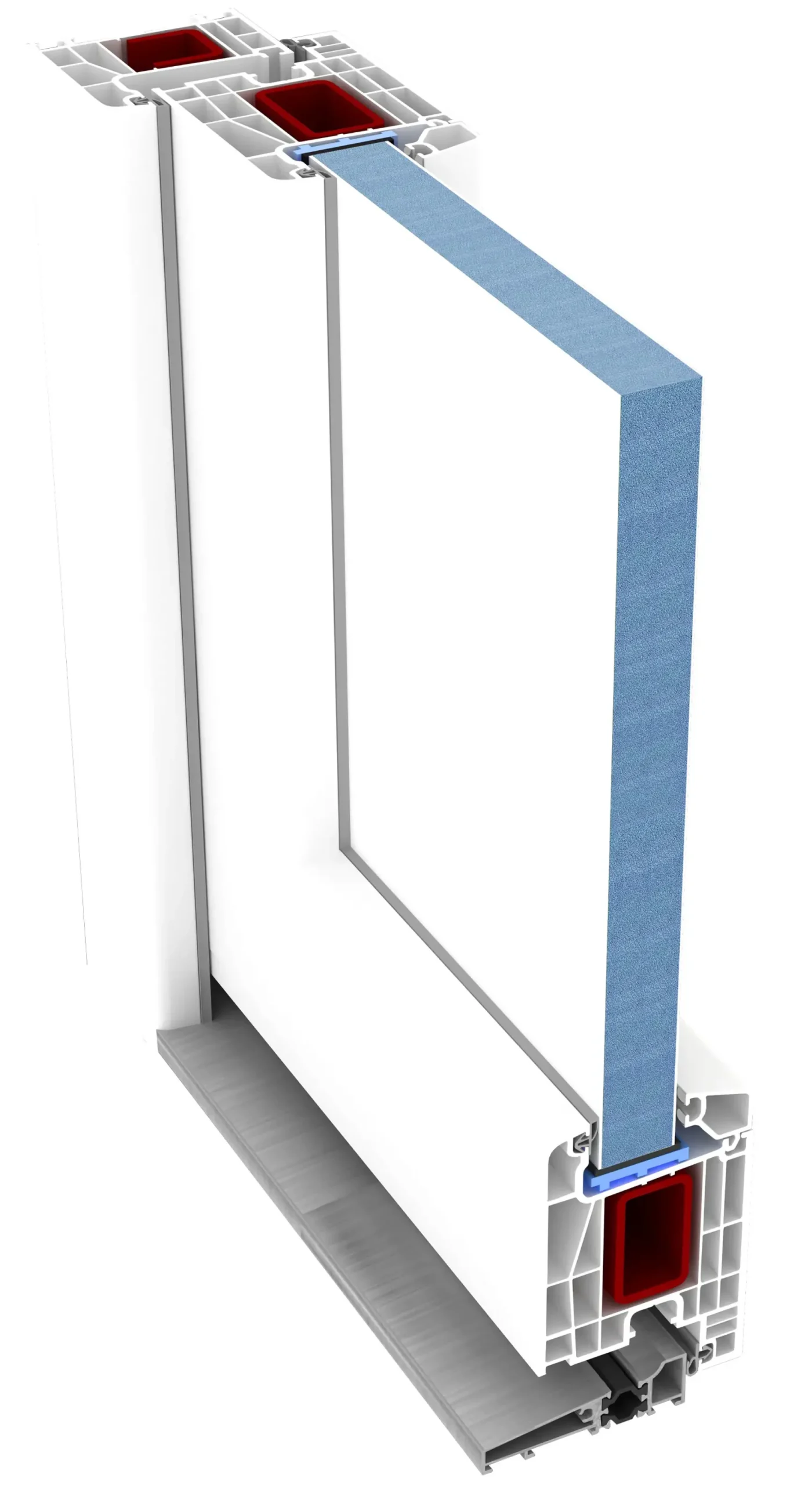 Panto Haustür Modell K014 DIN links weiß 110 x 210 cm