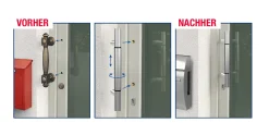 Panto Stoßgriff-Set Edelstahl 30 - 40 cm verstellbar