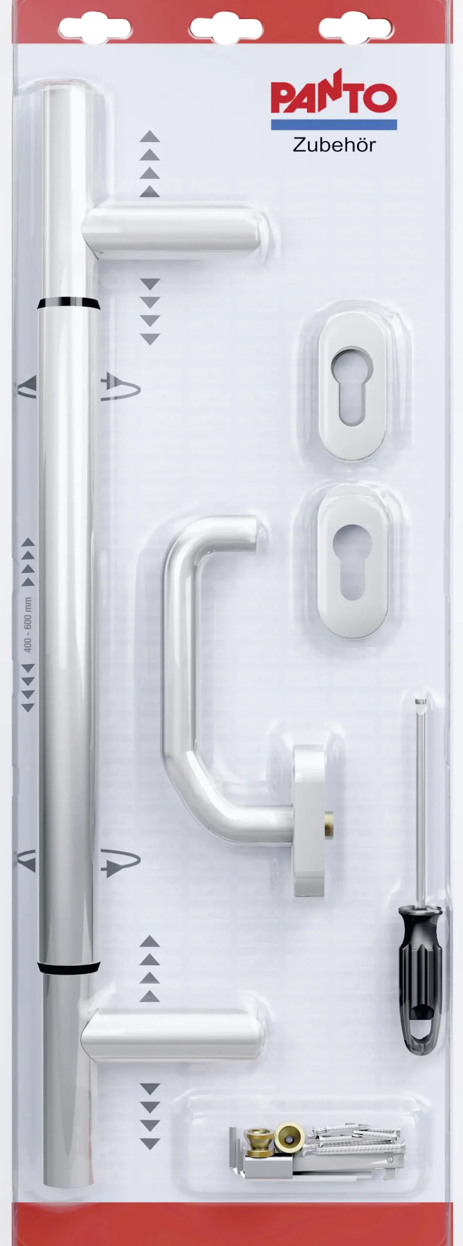 Panto Stoßgriff-Set Edelstahl 40 - 60 cm verstellbar