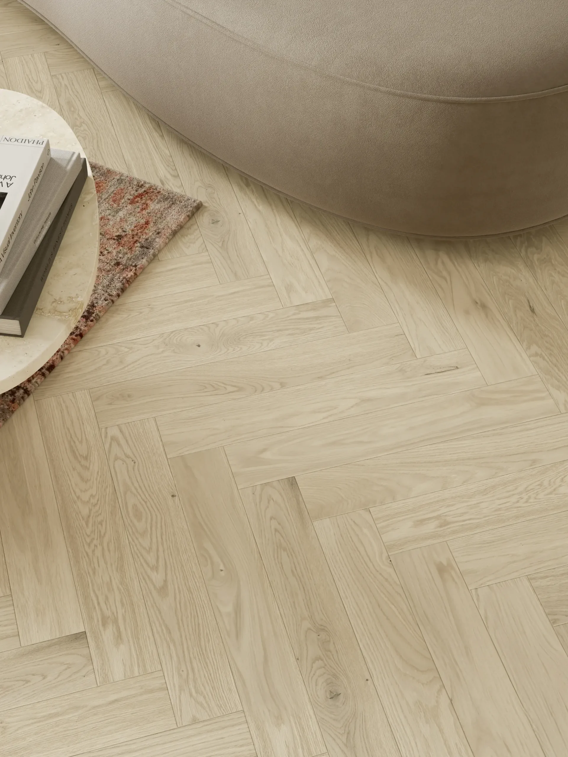 Parador Parkett Trendtime 3 Living Plus Eiche Bardolino weiß lackversiegelt matt weiß Minifase