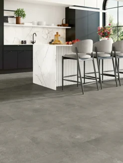 Parador Vinylboden mit Trittschalldämmung Basic 5.3 Stein Trafalgar dunkelgrau Mineralstruktur