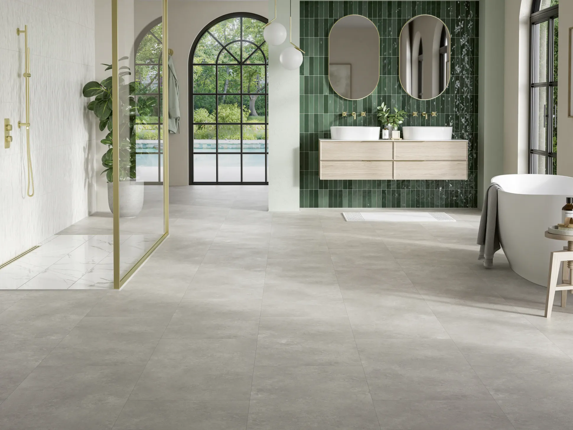 Parador Vinylboden mit Trittschalldämmung Basic 5.3 Stein Trafalgar hellgrau Mineralstruktur