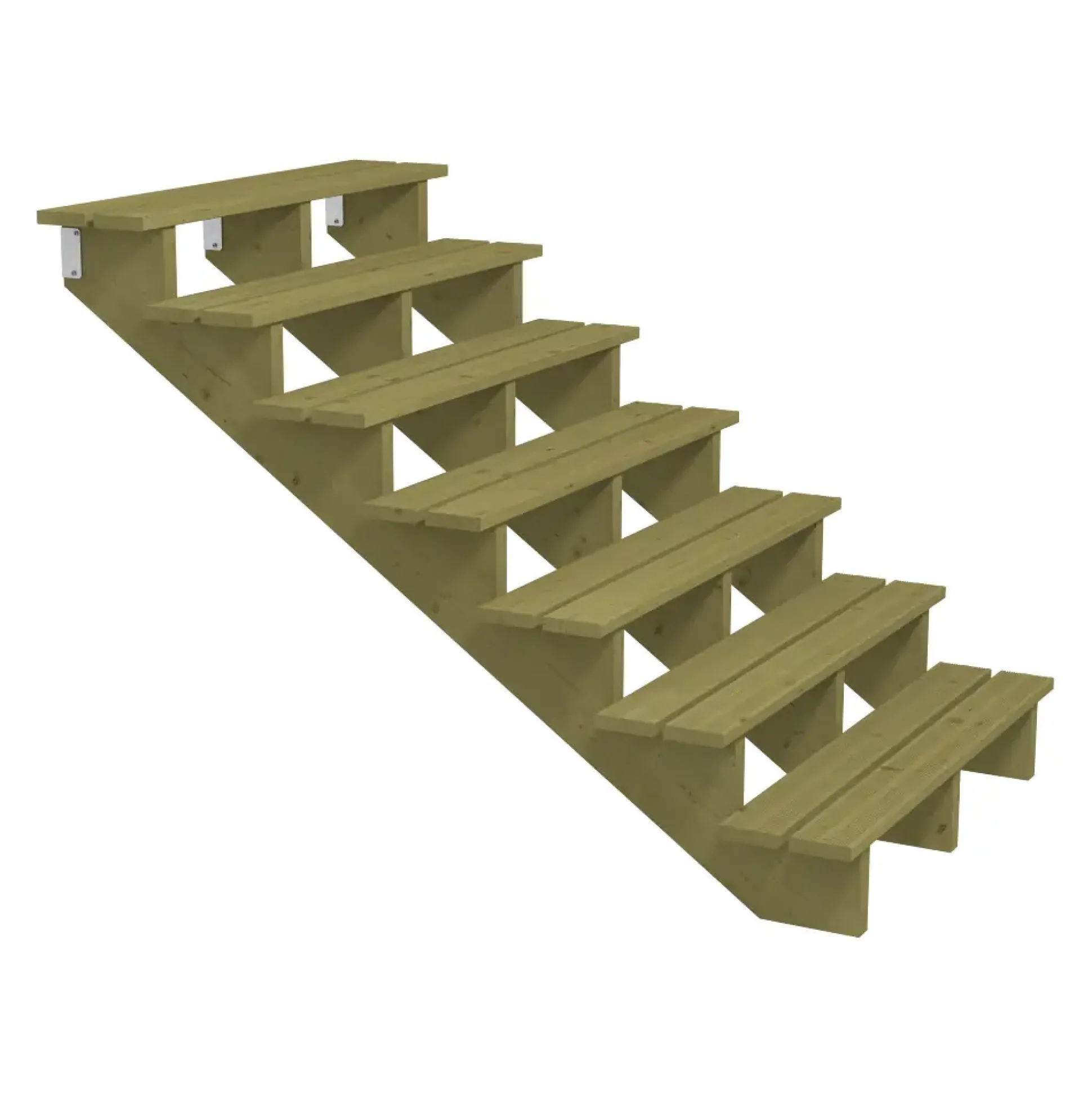 Plus Außentreppe Kiefer 7 Stufen 120 cm breit