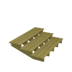 Plus Außentreppe Kiefer 3 Stufen 180 cm breit Schritttiefe 39 cm