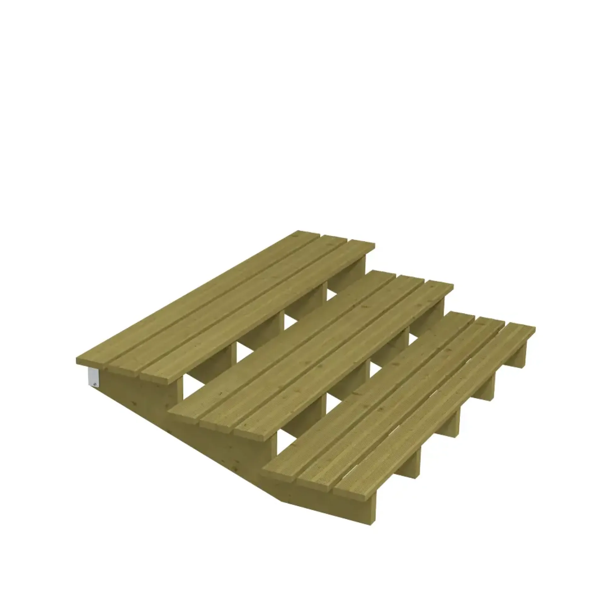 Plus Außentreppe Kiefer 3 Stufen 180 cm breit Schritttiefe 39 cm